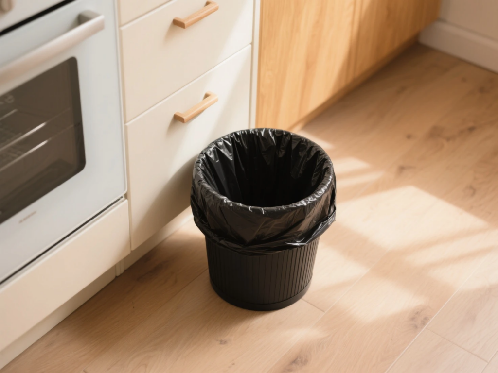 Flat garbage bag