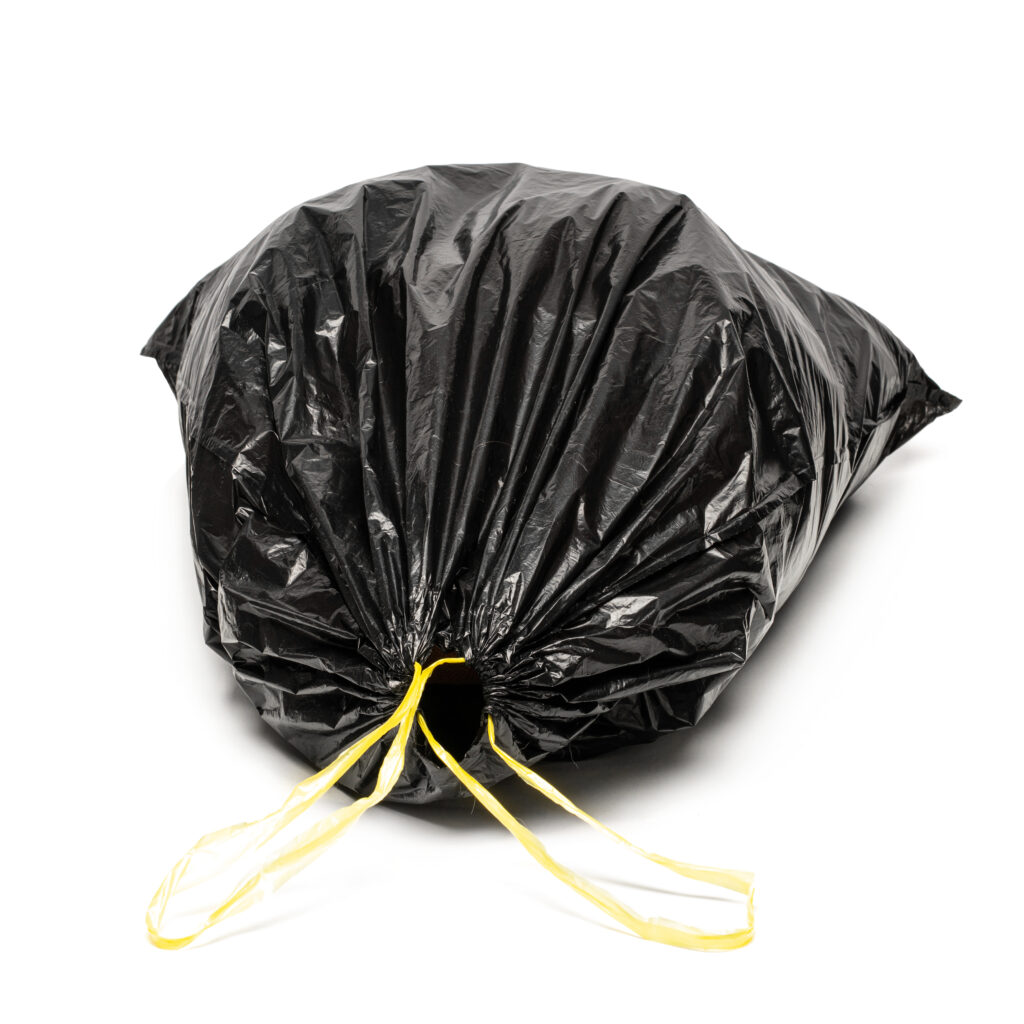 Drawstring garbage bags