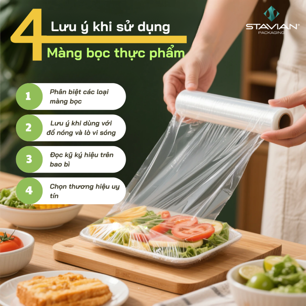 4 lưu ý khi sử dụng màng bọc thực phẩm